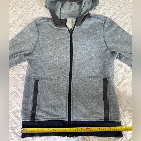 Lululemon Athletica Lulu Blue Zip-Up Hoodie Sweatshirt Men Medium Activewear - Picture 10 of 11